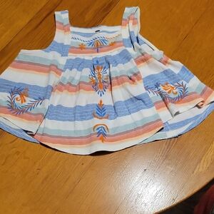 Free People Multicolor Embroidered Tank Top